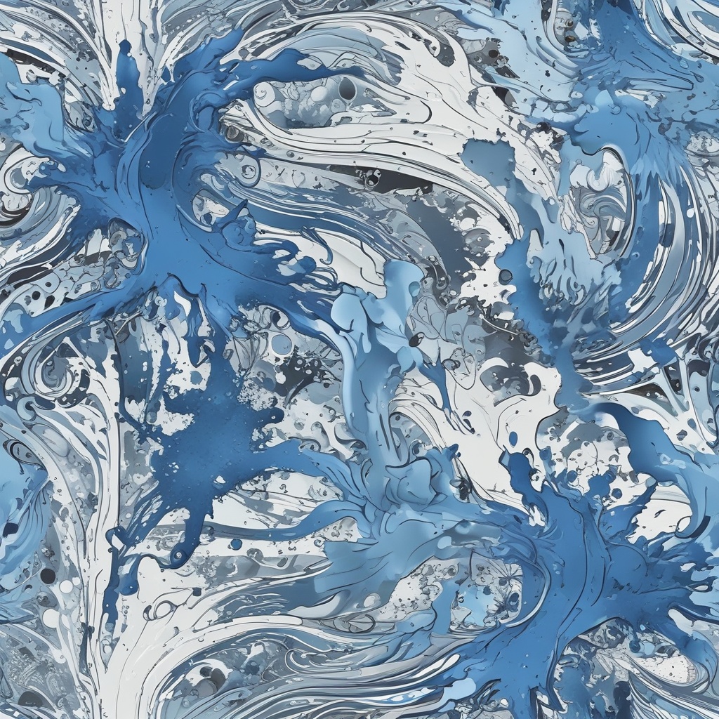 Decorative blue paint splash