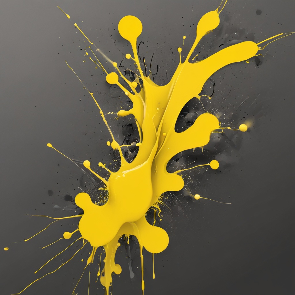 Decorative yellow paint splash